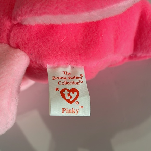 Ty Beanie Baby * Pinky the Flamingo * Date of Birth: Feb 13, 1995 * Collectible - Picture 7 of 11